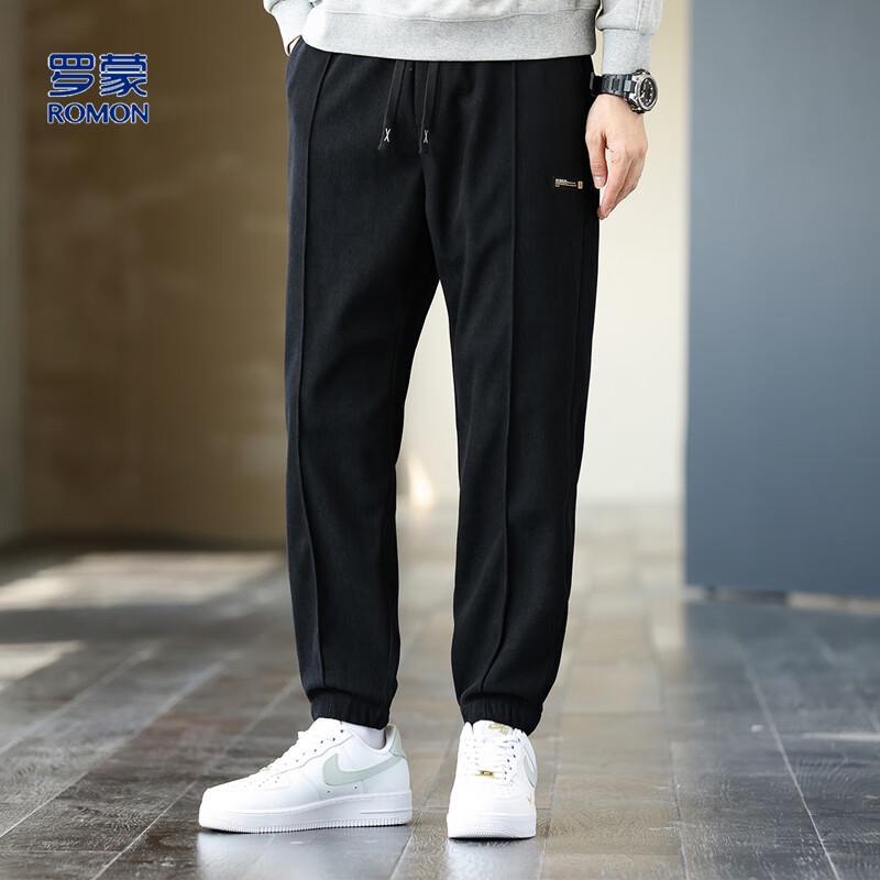 Luomeng Men's Corduroy Casual Jogger Pants