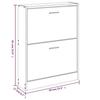 VidaXL Armoire à chaussures Chêne fumé 59x17x81 cm Bois d'ingénierie 342539