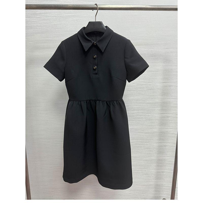 

Age-Reducing Summer Tea Break French Style Black Dress Black L/40