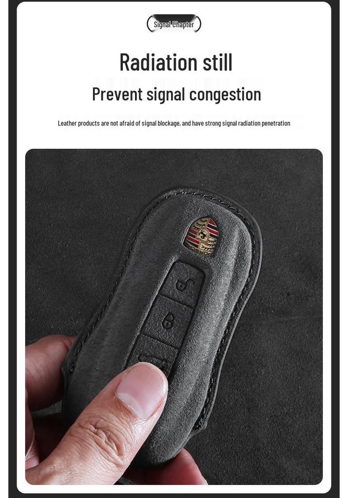 Versatile Porsche Taycan/911/718 Suede Key Shell