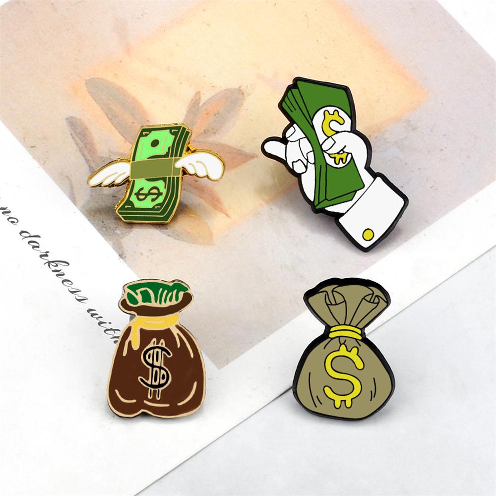 2-4pcs Creative Brooch Sets Punk Skeleton Animal Ghost Enamel Pins Cartoon Cats Earth Medical Money Badge Jewelry Gifts for Kids