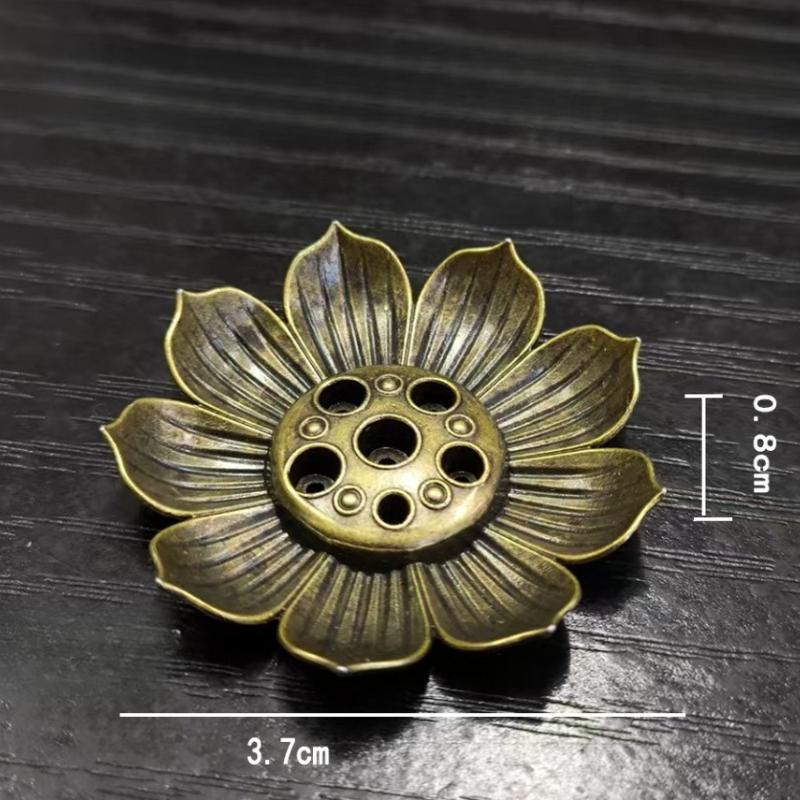 Kovový Zenový Lotosový Buddha Kadidelnice Difuzér na Kadidlo Stojan na Vonné Tyčinky Kadidelnice Buddhistická Aromaterapie Použití v Kanceláři Čajovně