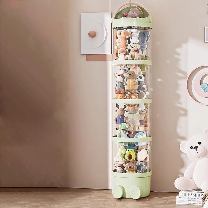 NEW Toy Organizer Storage Stuffed Zoo Box For Kids Bedroom Stuffed Animal Storage Tube Toy Storage Green Color