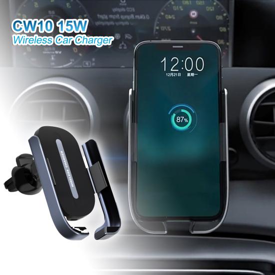 

CW10 15W Беспроводное автомобильное зарядное устройство Быстрая зарядка электрического автоматического индукционного телефона