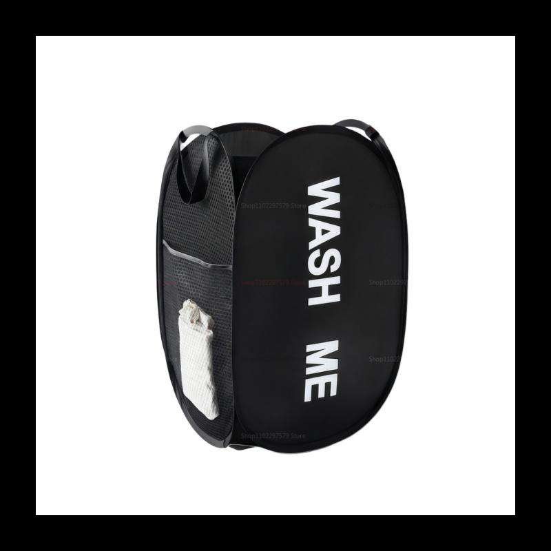 Large Laundry Basket Collapsible Mesh Pop Up Laundry Bag Side Pocket Breathable Clothes Storage Laundry Storage Organization