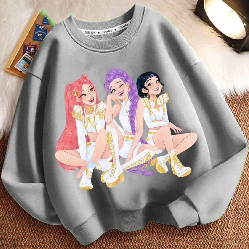 Children's Witch Hunt Team Round-neck Hoodies for Autumn and Winter, Long-sleeved Casual Hoodies for Boys and Girls