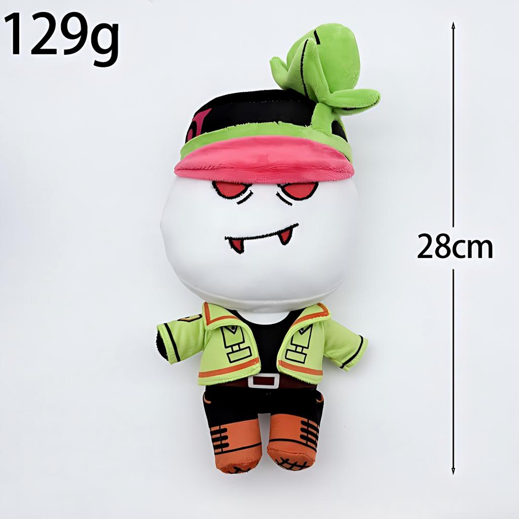 28Cm Block Tales Griefer Plush Doll From Rpg Game Stuffed Animal Toy With Red Eyes Green Jacket And Pants
