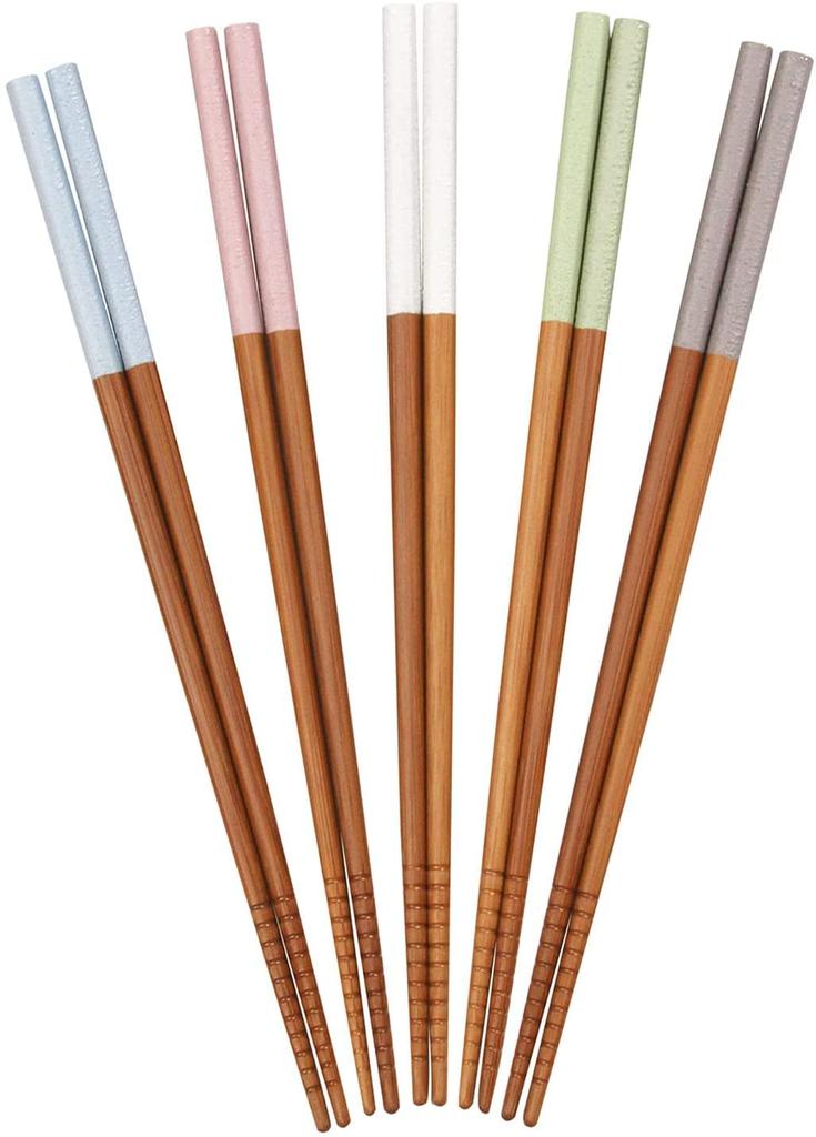 319482 Set of Made in Japan Dishwasher-safe Chopsticks, 5, 22.5cm, Antibacterial,
