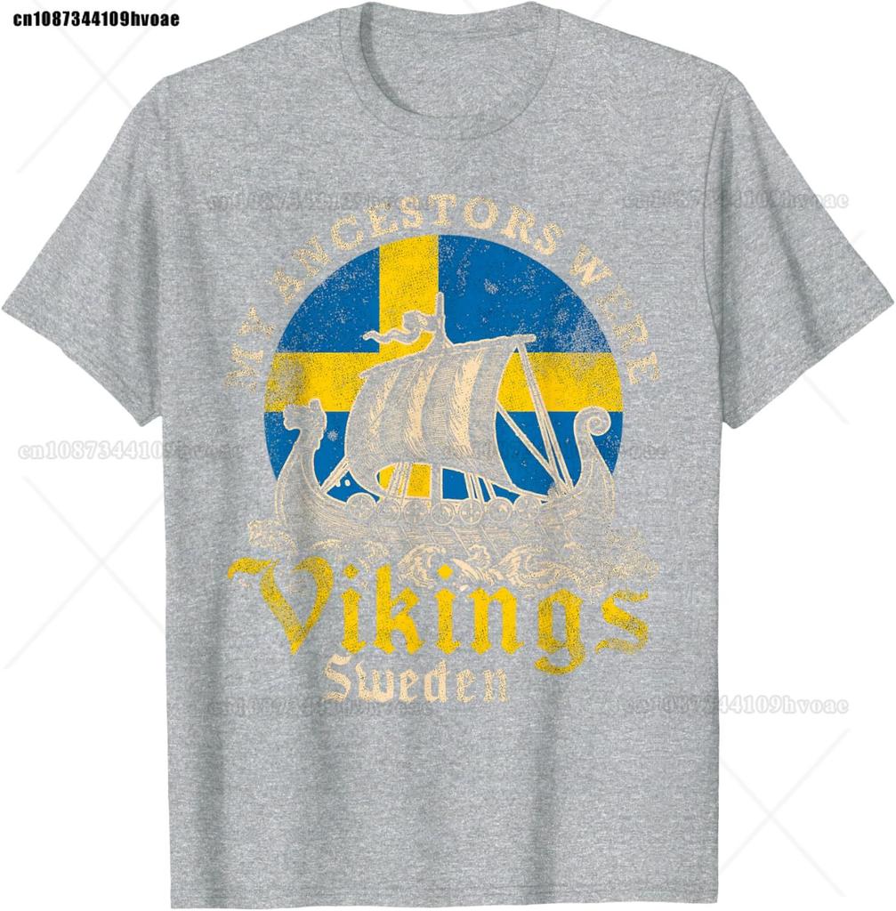 Swedish Sweden Swede Viking Ship Flag TShirt