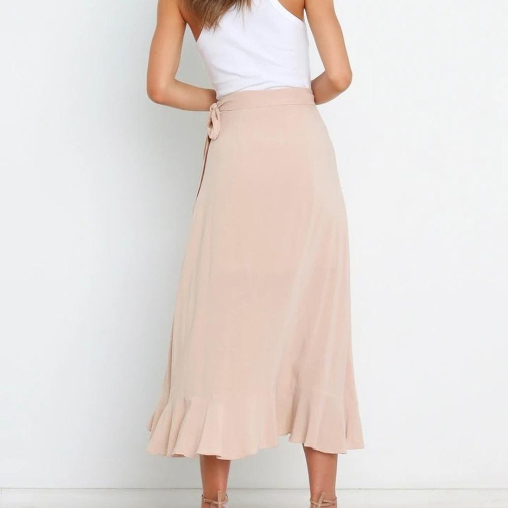 Women High Waist Skirts All-match Lady Elegant Long Skirt Retro Skirt High Waist Slim Sexy Hip Mid-length One-Step Skirts