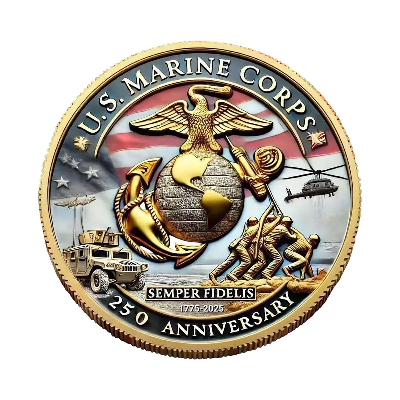 

Памятная монета в честь 250-летия Вооруженных сил США, «Салют ветеранам и чествование героев», монета «Вызов ветеранам», военный подарок One Size