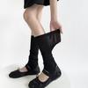 Summer ThinWomen Leg Warmers Ballet Style Breathable Knitted Foot Cover JK Lolita Leg Warmers Solid Color Long Socks Stockings