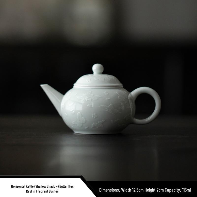 Red Xishi Ceramic Tea Pot - Elegant Chinese Style for Women, Single-Serve, Colored Glaze Design