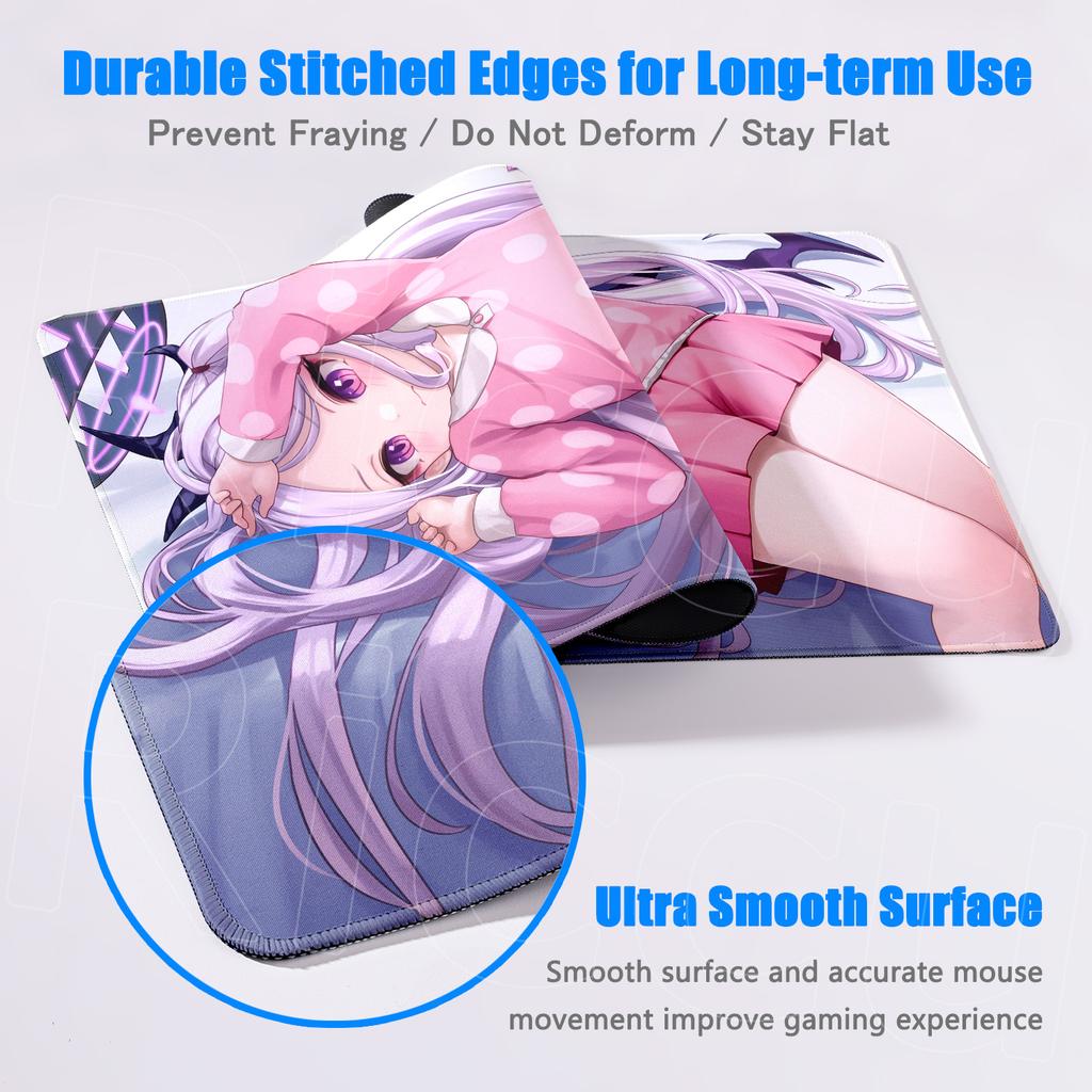 Game Blue Archive Kawaii Sorasaki Hina Mousepad Non-slip Computer Keyboard Mat Large PC Rubber Accessories Office Cabinet Carpet