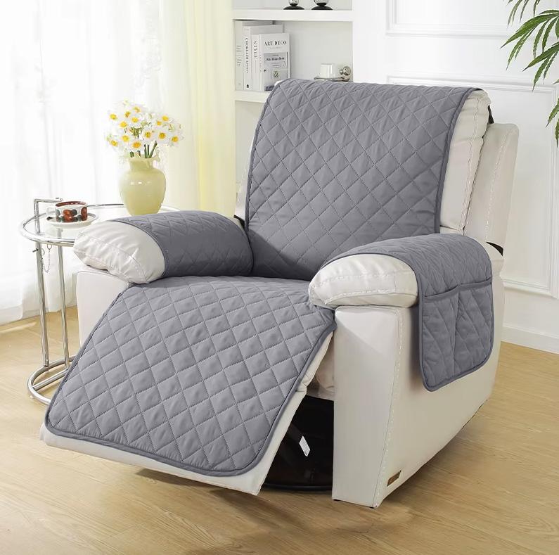 Cover Mat For Sofa 1-Seater Sofa 53Cm Waterproof Grey Quilted
