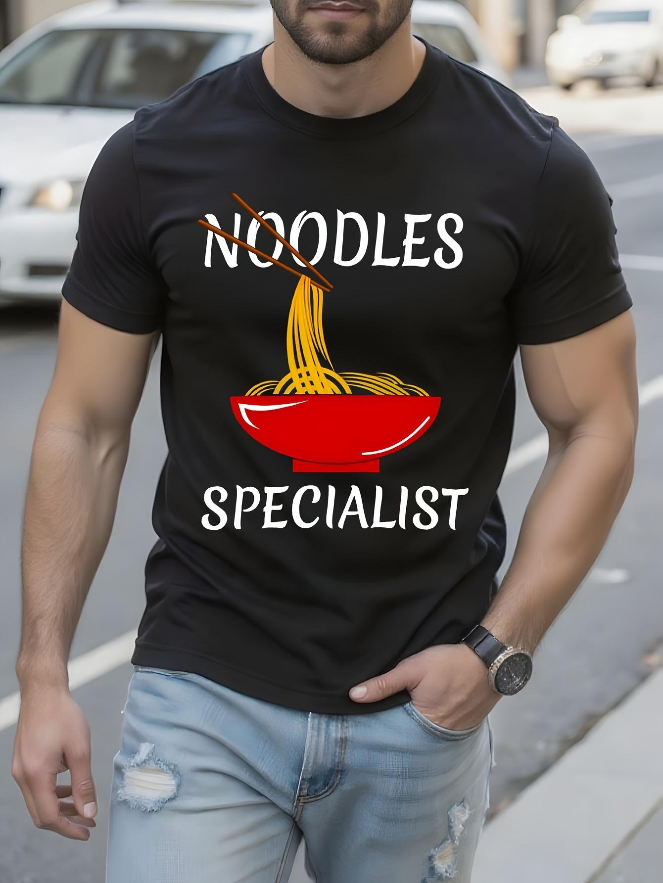 Funny Ramen Graphic Tshirt NOODLES SPECIALIST Text Black ... XXL
