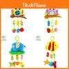 Cuter Owl Elephant Plush Hanging Wind Chime Toy For Baby Sensory Development And Parentchild Interaction