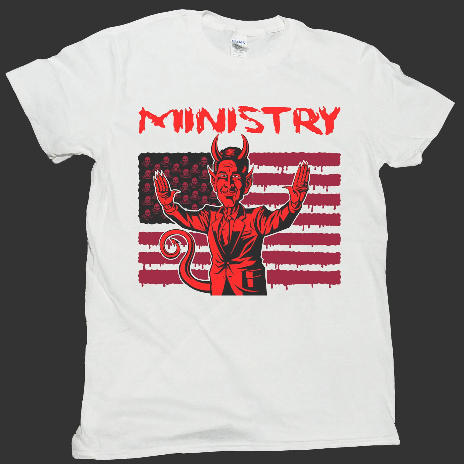 

MINISTRY INDUSTRIAL METAL ROCK T-Shirt Mens Womens Tees Top unisex S-3XL M