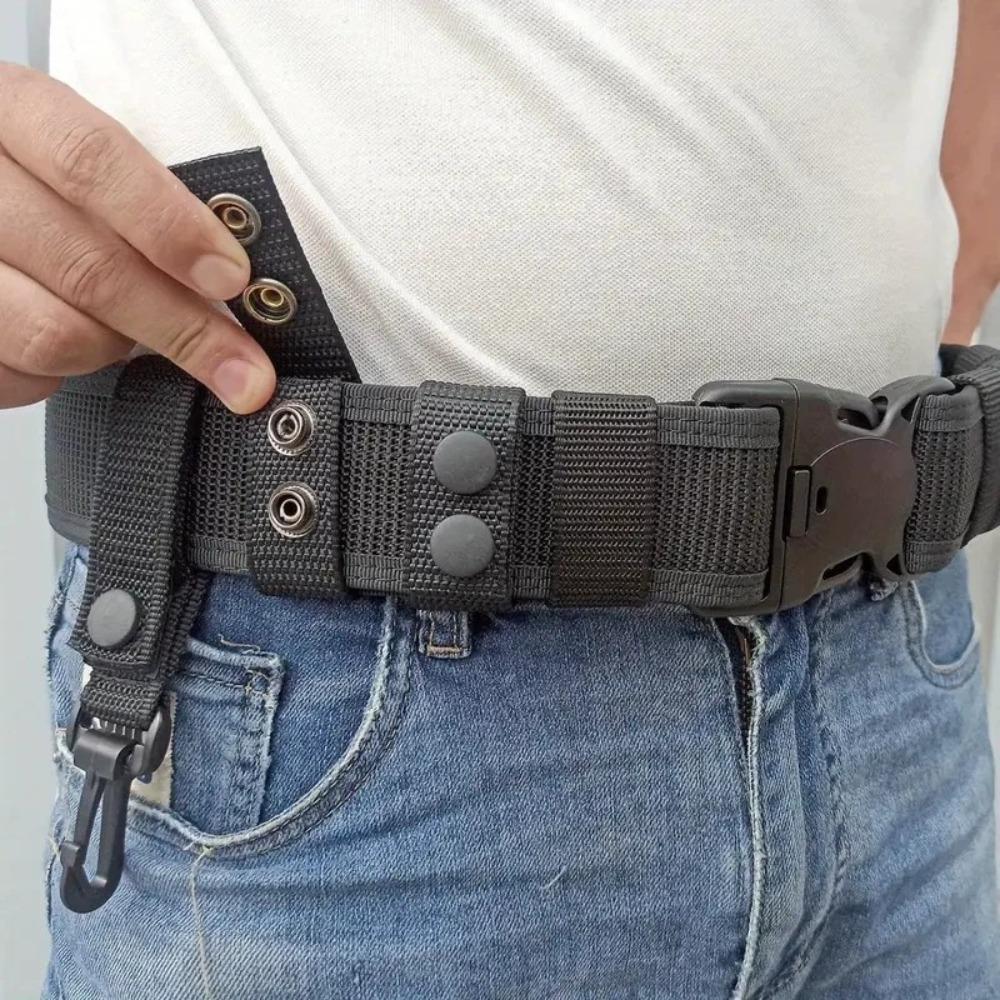 4Pc Nylon Adjustable Strap Belt Snap Fixator Multipurpose Tactical Belt Buckle Portable Webbing Belt Outdoor Sports Accessories