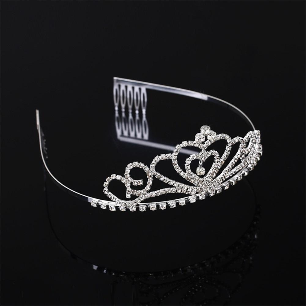 Frauen Krone Dekoration Haarspange Haarnadel Accessoire für Hochzeit Prinzessin Show