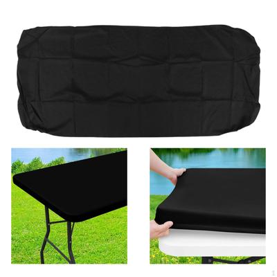 Rectangle Table Cloth Elastic Fitted Reusable Washable Picnic Cover for 6 Foot