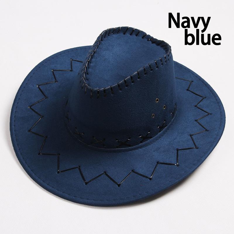 Western Cowboy Hats for Men and Women Faux Leather Sun Hat Outdoor Hats for Men and Women