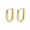 1 Pair Circle Ear Hoop Earrings U-shaped Women's Dangle Hoop Earring Gift
