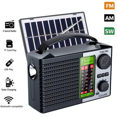 Multi-function Portable Radio FM AM SW Rechargeable USB TF Play Outdoor Solar Wireless Speaker Bluetooth With FM Radio Receiver