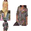 Elegant Bb Women Floral Print V-neck Big Size Tops Tunic For All Seasons