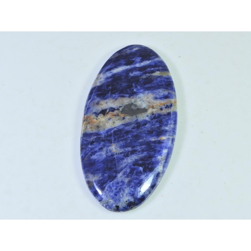 75Cts. Natural Blue Sodalite Oval Cabochon Loose Gemstone 28X55X05 MM B-253