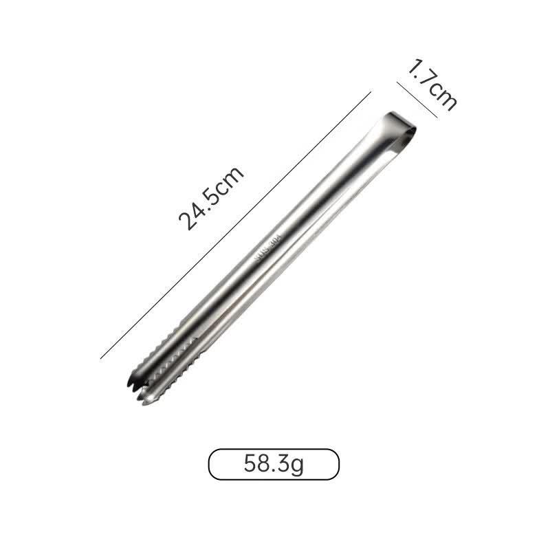 Qianxing 304 Stainless Steel Large Ice Tongs, 10-Pack