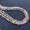 1String, Purple Yellow White Natural Pearls, Top Sided Drilled Hole Pearl Beads for Jewelry Making DIY Crafts (Beads 4-5mm, Length 36cm)