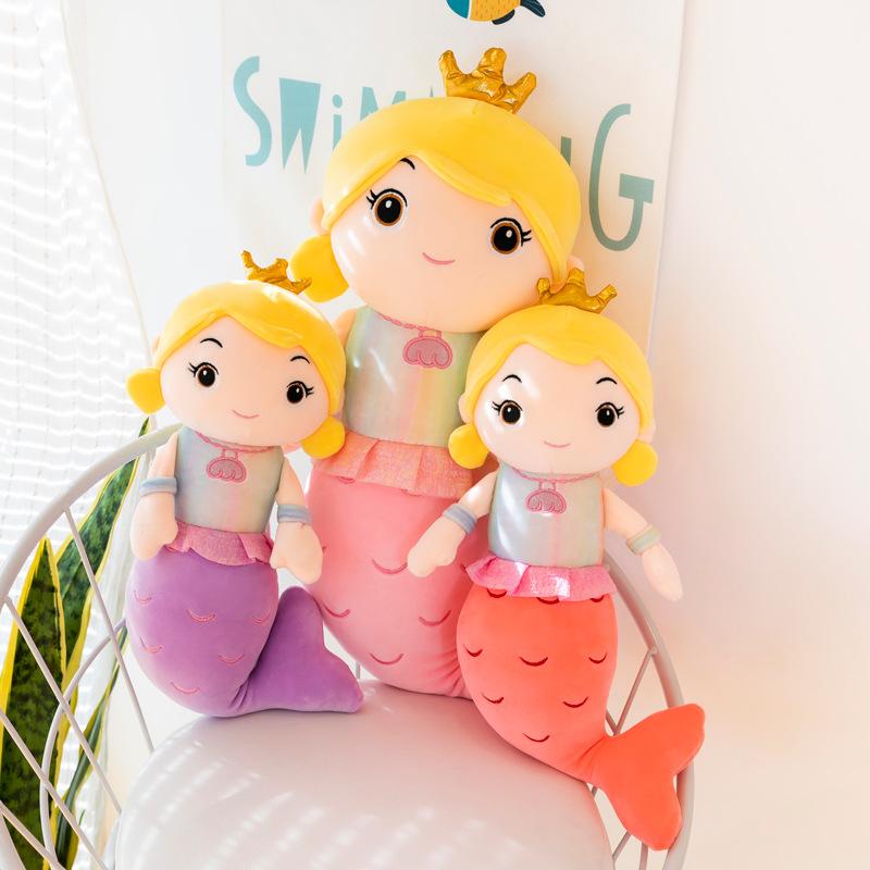Muñeca de almohada de sirena linda cama juguete de peluche princesa niños niña muñeca