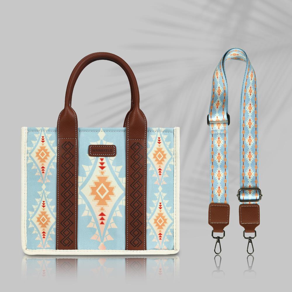 Women's European and American Style Bohemian Large-capacity Tote Bag, Canvas Bag, Crossbody Bag