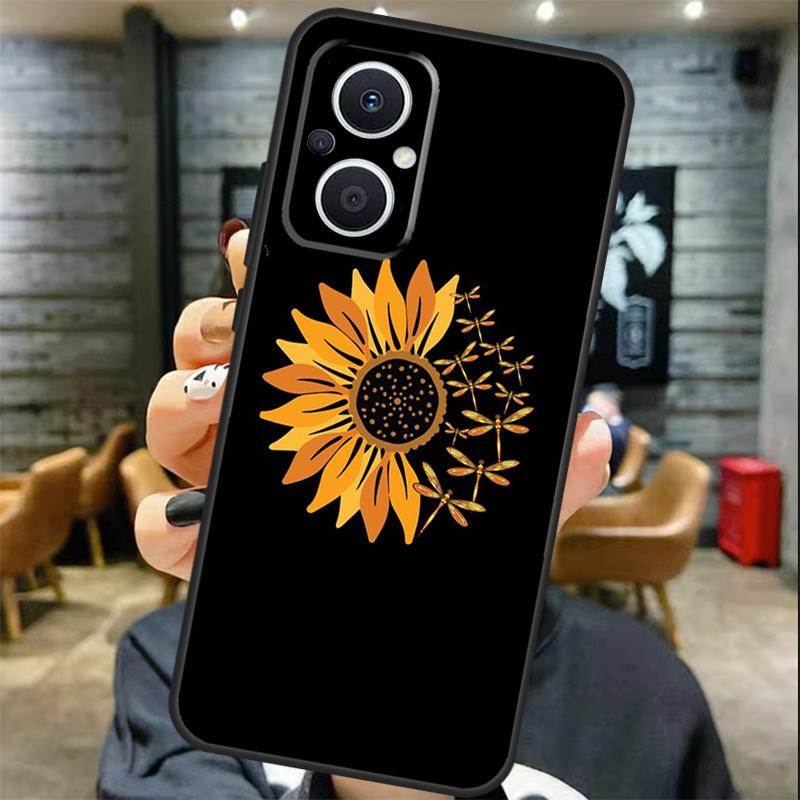 Beautiful Yellow Sunflower Case For OPPO Reno 8T 7 8 10 11 12 13 Pro 13F 12F OPPO Find X8 Pro X6 X3 X5 Lite Cover Coque