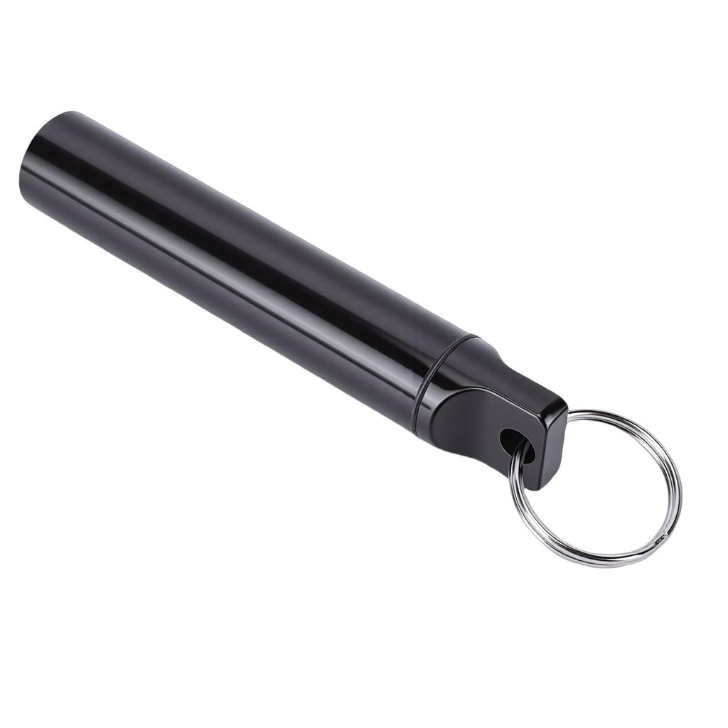 Metal Storage Tube Water Proof Aluminum Alloy Airtight Container with Whistle Cord for Travel Camping Exploration