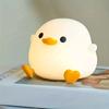 1PC-LED Night Light Cute Duck Cartoon Animal Children's Light Touch USB Rechargeable Birthday Gift
