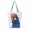 Greyhound Shopping Bags Casual Groceries Women Handbags Animal Dog Graphic Large Capacity Shoulder Bags Portable Foldable Totes