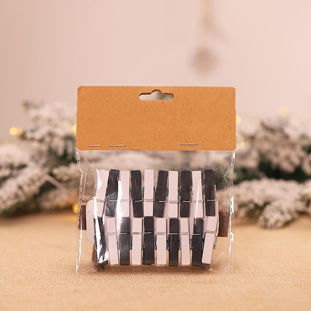 20Pcs/lot DIY Clothespins Paper Pegs Stationery Wooden Photo Clips Craft 3.4cm