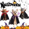 Coole Fledermaus-Verwandlung Halloween Haustierkostüm Stehkragen Bequemer Katzen-Cosplay-Umhang Schleife Einfach Anzuziehen Kätzchenkleid Party