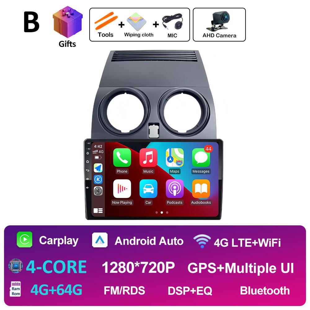 For Nissan Qashqai J10 2006 2007 2008 2009 - 2013 DSP Stereo GPS Navigation Car Video Radio Multimedia Player Bluetooth No 2 Din