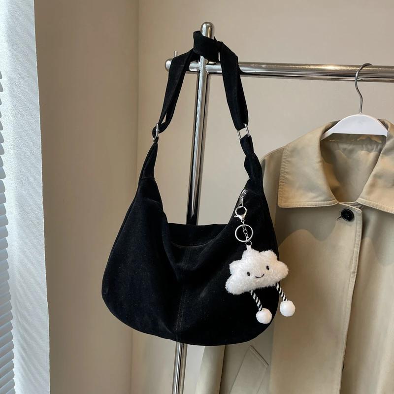 Matte Women's Crossbody Bag  Large Capacity  Pendulum Shoulder Bag  Niche Small Design  Retro