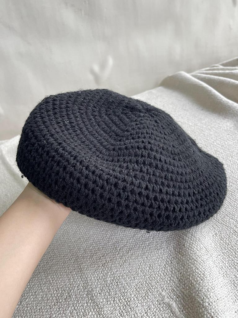 Cute Red Beret Hat for Women In Winter Korean Style Sweet Literary Retro Painter Hat Versatile Big Head Circumference Showing Small Face
