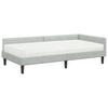Corner Bed Frame with Mattress Other 2 pcs Light Grey Velvet