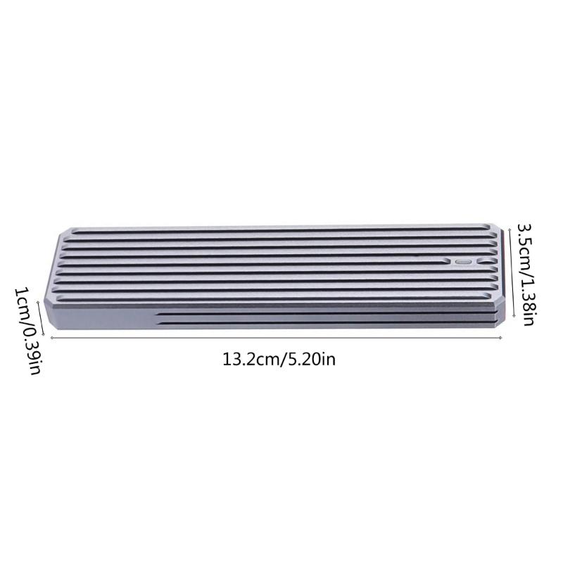 22110 Hard Drive Case SolidStateMobile External Case Support RTL9210B Chip 10Gbps NVMe/ NGFF protocols Computer