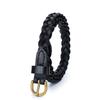 Woven Belt Women'S Leather Casual Pin Buckle Decoration First Layer Cowhide Thin Belt Fashion Style Small Waist Seal