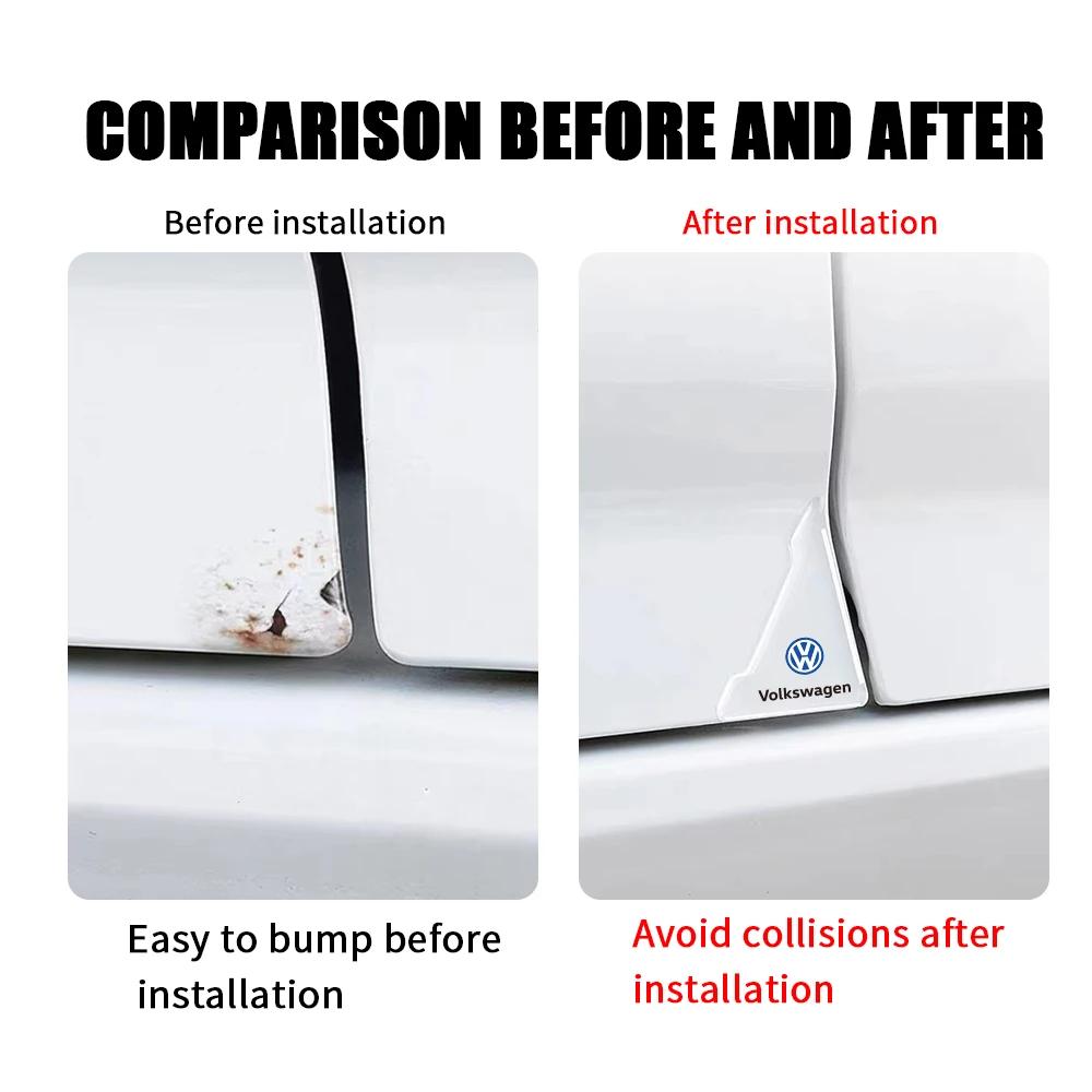 2026 Horké Pro VW VOLKSWAGEN 2/4ks Průhledný Silikonový Chránič Rohu Dveří Auta Proti Kolizi Kryt Autopříslušenství Pro Volks