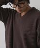 NODU V-Neck Waffle Essential Knit [Brown]