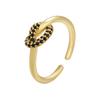 Gold- Twisted Crystal Ring CZ Zircon Gold-plated Brass for Women's Ring Simple Ring Jewelry :VJ293