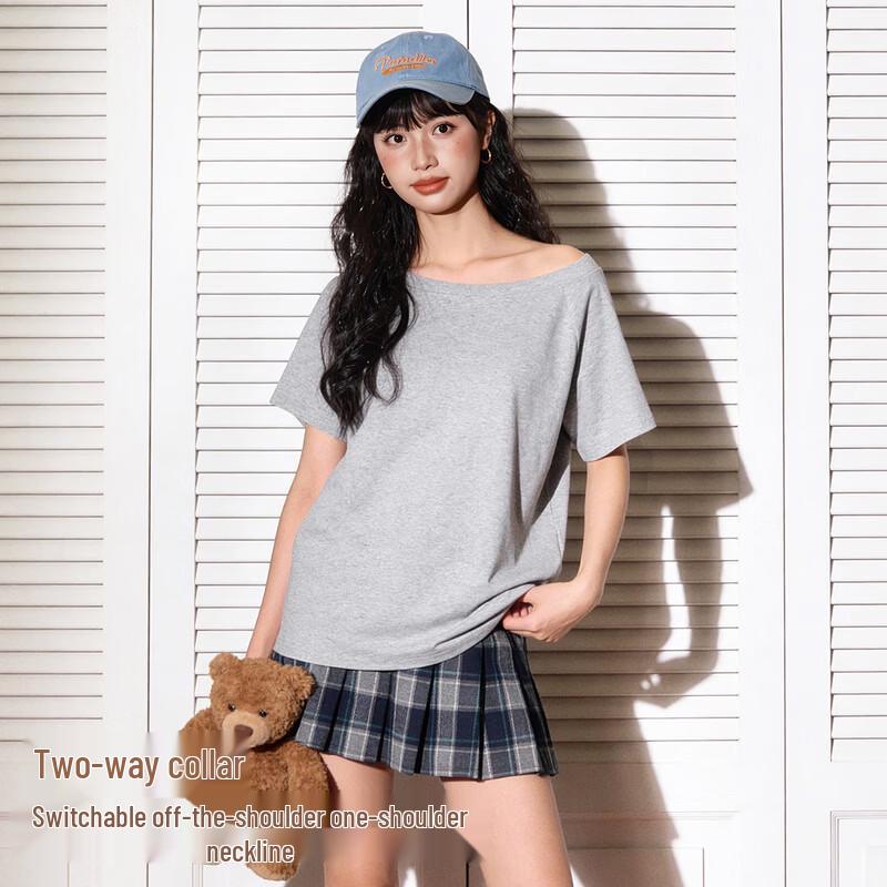 TonLion Women's Off-Shoulder Short Sleeve T-Shirt